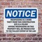 Signmission Trespassing Is A Crime Theft From This Construction OSHA Notice Sign, Plastic, 10in W x 7in L, 2PK OS-2PACK-NS-P-710-L-18732 - alternate 5